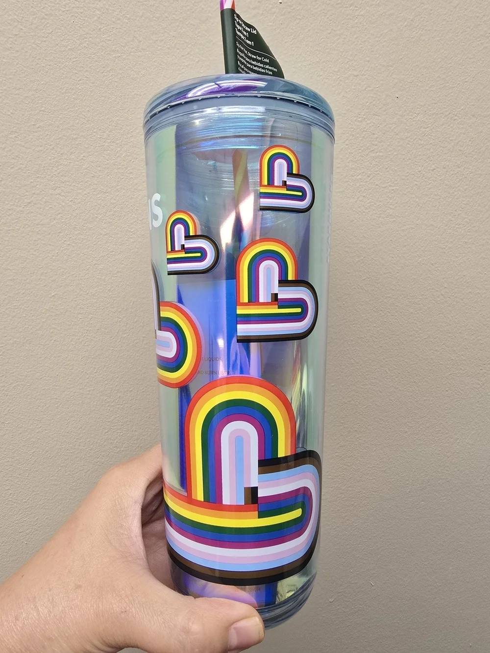 NWT Starbucks 2026 LATAM PRIDE Rainbow Heart 